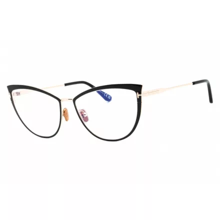 Tom Ford FT5877-B szemüvegkeret csillógó fekete/clear/kék-világos blokk lencsék női