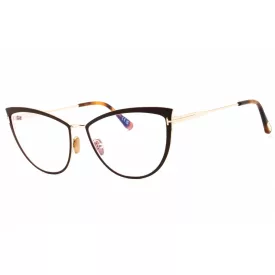   Tom Ford FT5877-B szemüvegkeret matt világos barna/clear/kék-világos blokk lencsék női