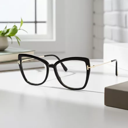Tom Ford FT5882-B szemüvegkeret fekete/másik/clear/kék-világos blokk lencsék női