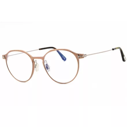 Tom Ford FT5866-B szemüvegkeret matt világos Bronz/Clear/kék-világos blokk lencsék férfi