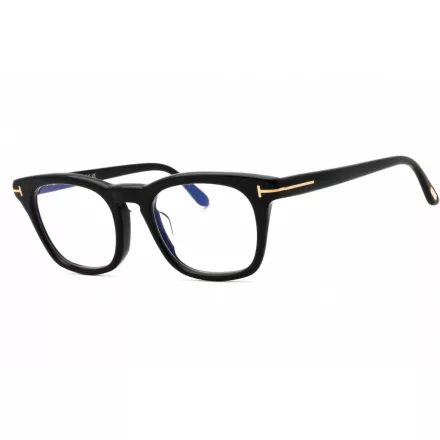 Tom Ford FT5870-F-B szemüvegkeret csillógó fekete/clear/kék-világos blokk lencsék férfi