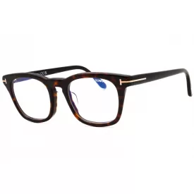   Tom Ford FT5870-F-B szemüvegkeret sötét barna/clear/kék-világos blokk lencsék férfi