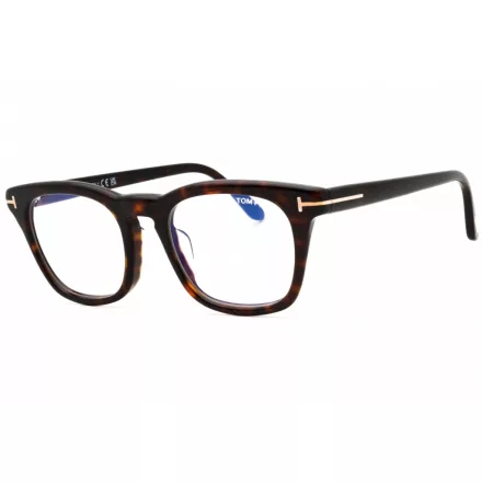 Tom Ford FT5870-F-B szemüvegkeret sötét barna/clear/kék-világos blokk lencsék férfi