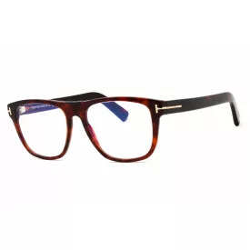   Tom Ford FT5902-B szemüvegkeret piros barna/clear/kék-világos blokk lencsék férfi