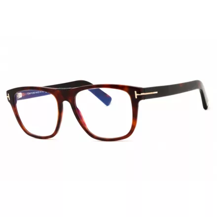 Tom Ford FT5902-B szemüvegkeret piros barna/clear/kék-világos blokk lencsék férfi