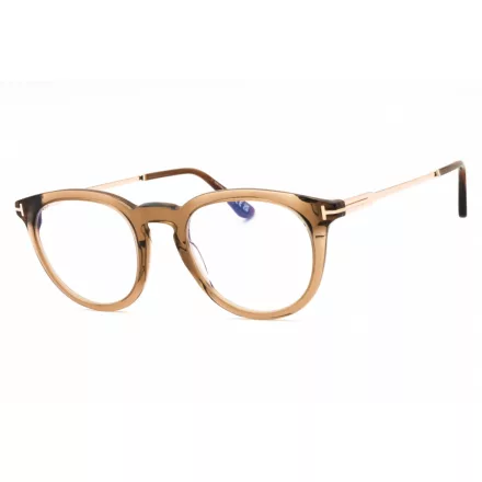 Tom Ford FT5905-B szemüvegkeret csillógó világos barna/clear/kék-világos blokk lencsék férfi