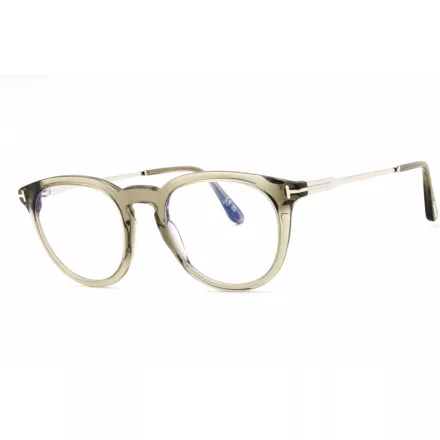 Tom Ford FT5905-B szemüvegkeret csillógó sötét zöld/clear/kék-világos blokk lencsék férfi