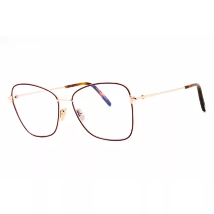 Tom Ford FT5906-B szemüvegkeret csillógó bordó/clear/kék-világos blokk lencsék női