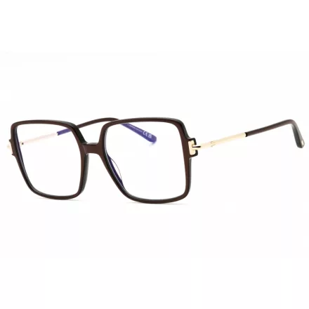 Tom Ford FT5915-B szemüvegkeret csillógó világos barna/Clear/kék-világos blokk lencsék női