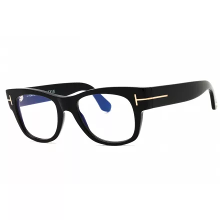 Tom Ford FT5040-B szemüvegkeret csillógó fekete/Clear/kék-világos blokk lencsék férfi