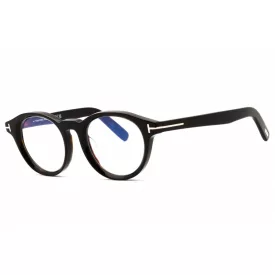   Tom Ford FT5931-D-B szemüvegkeret sötét barna/clear/kék-világos blokk lencsék férfi