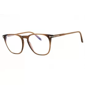   Tom Ford FT5937-B szemüvegkeret csillógó sötét barna/clear/kék-világos blokk lencsék férfi