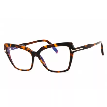 Tom Ford FT5948-B szemüvegkeret sötét barna/clear/kék-világos blokk lencsék női