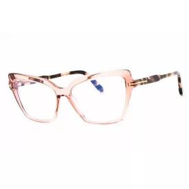   Tom Ford FT5948-B szemüvegkeret csillógó rózsaszín/clear/kék-világos blokk lencsék női