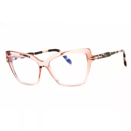 Tom Ford FT5948-B szemüvegkeret csillógó rózsaszín/clear/kék-világos blokk lencsék női