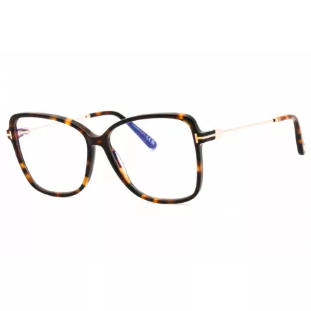 Tom Ford FT5953-B szemüvegkeret sötét barna/clear/kék-világos blokk lencsék női