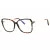 Tom Ford FT5953-B szemüvegkeret sötét barna/clear/kék-világos blokk lencsék női