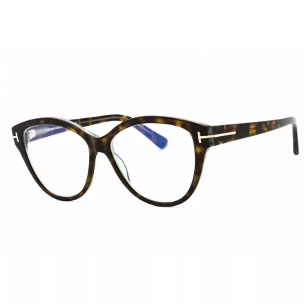 Tom Ford FT5954-B szemüvegkeret  barna/clear/kék-világos blokk lencsék női