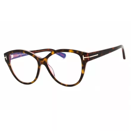 Tom Ford FT5954-B szemüvegkeret barna/másik/clear/kék-világos blokk lencsék női