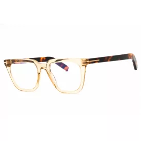   Tom Ford FT5963-B szemüvegkeret csillógó világos barna/clear/kék-világos blokk lencsék férfi