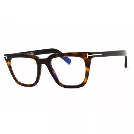 Tom Ford FT5963-B szemüvegkeret sötét barna/clear/kék-világos blokk lencsék férfi