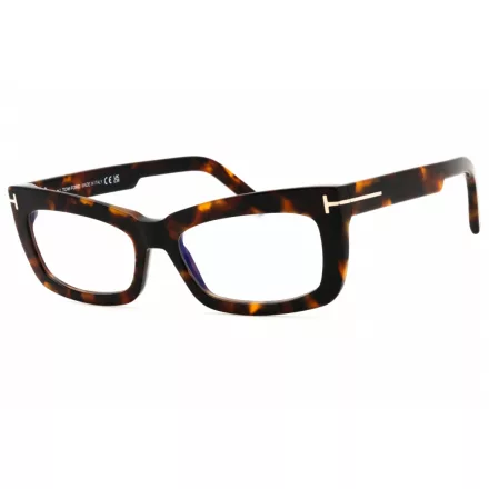 Tom Ford FT5966-B szemüvegkeret sötét barna/clear/kék-világos blokk lencsék női