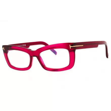 Tom Ford FT5966-B szemüvegkeret csillógó fuxia/clear/kék-világos blokk lencsék női