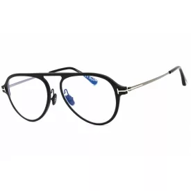   Tom Ford FT5972-B szemüvegkeret fekete/másik/clear/kék-világos blokk lencsék férfi