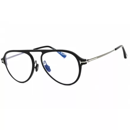 Tom Ford FT5972-B szemüvegkeret fekete/másik/clear/kék-világos blokk lencsék férfi