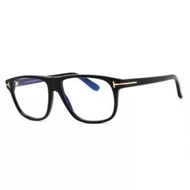   Tom Ford FT5978-B szemüvegkeret csillógó fekete/clear/kék-világos blokk lencsék férfi