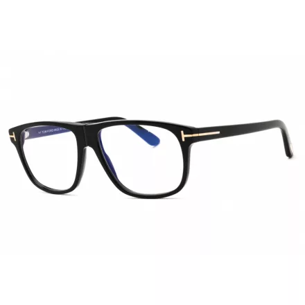 Tom Ford FT5978-B szemüvegkeret csillógó fekete/clear/kék-világos blokk lencsék férfi