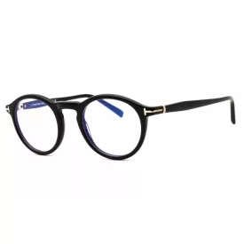   Tom Ford FT5979-B szemüvegkeret csillógó fekete/clear/kék-világos blokk lencsék férfi