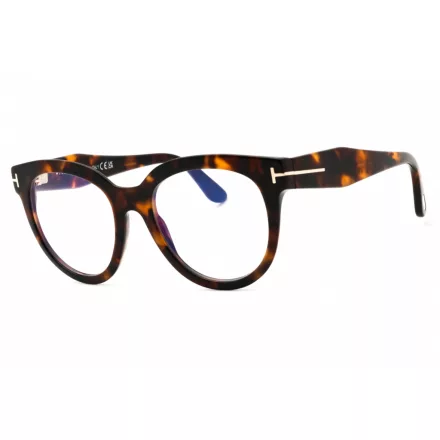 Tom Ford FT5987-B szemüvegkeret sötét barna/clear/kék-világos blokk lencsék női