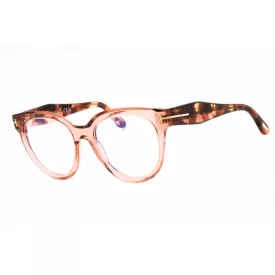  Tom Ford FT5987-B szemüvegkeret csillógó rózsaszín/clear/kék-világos blokk lencsék női