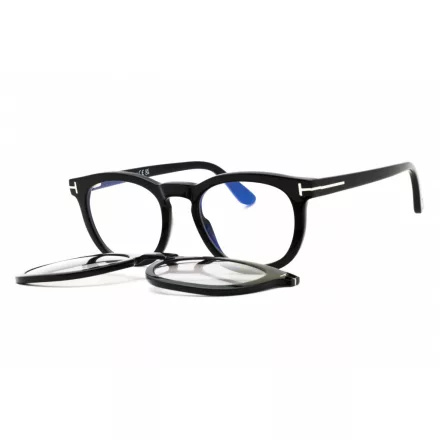 Tom Ford FT5993-B szemüvegkeret fekete/másik/clear/kék-világos blokk lencsék férfi
