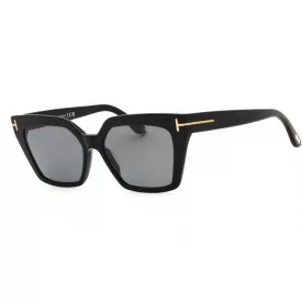   Tom Ford FT1030 napszemüveg csillógó fekete  / füstszürke polarizált női