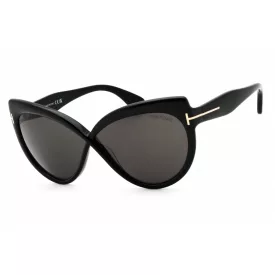   Tom Ford FT1196 napszemüveg csillógó fekete  /füstszürke női