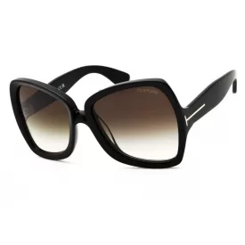   Tom Ford FT1222 napszemüveg csillógó fekete  / gradiens füstszürke női