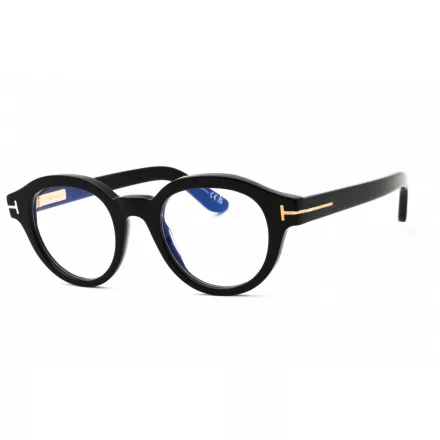 Tom Ford FT6037-B szemüvegkeret csillógó fekete/clear/kék-világos blokk lencsék férfi