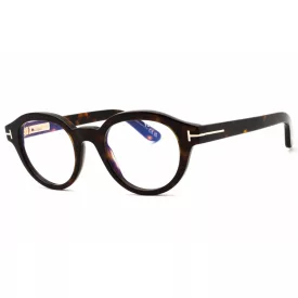   Tom Ford FT6037-B szemüvegkeret sötét barna/clear/kék-világos blokk lencsék férfi