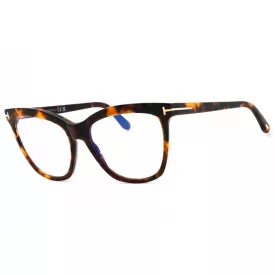   Tom Ford FT6042-B szemüvegkeret sötét barna/clear/kék-világos blokk lencsék női