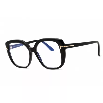 Tom Ford FT6043-B szemüvegkeret csillógó fekete/clear/kék-világos blokk lencsék női