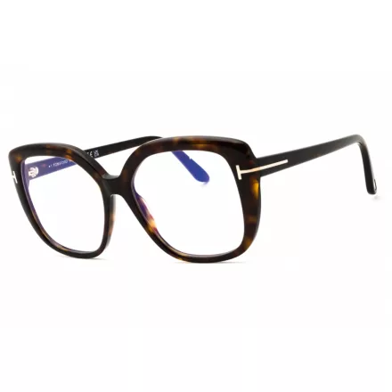 Tom Ford FT6043-B szemüvegkeret sötét barna/clear/kék-világos blokk lencsék női