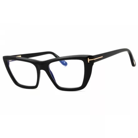 Tom Ford FT6047-B szemüvegkeret csillógó fekete/clear/kék-világos blokk lencsék női