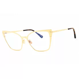   Tom Ford FT6051-B szemüvegkeret csillógó deep arany/clear/kék-világos blokk lencsék női