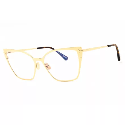Tom Ford FT6051-B szemüvegkeret csillógó deep arany/clear/kék-világos blokk lencsék női