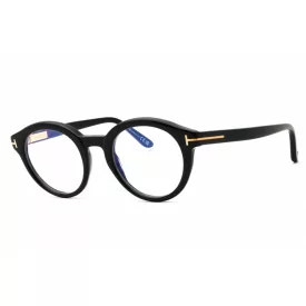   Tom Ford FT6061-B szemüvegkeret csillógó fekete/clear/kék-világos blokk lencsék Unisex férfi női