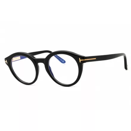 Tom Ford FT6061-B szemüvegkeret csillógó fekete/clear/kék-világos blokk lencsék Unisex férfi női