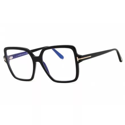 Tom Ford FT6063-B szemüvegkeret csillógó fekete/clear/kék-világos blokk lencsék női
