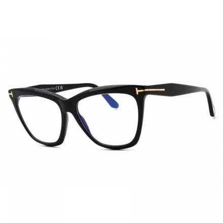 Tom Ford FT6064-B szemüvegkeret csillógó fekete/clear/kék-világos blokk lencsék női